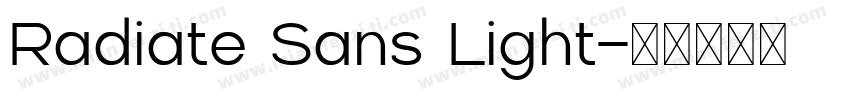 Radiate Sans Light字体转换